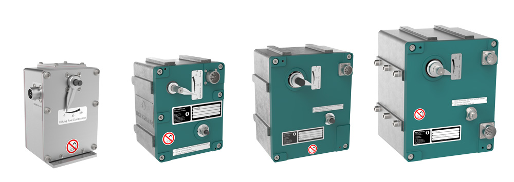 Series electric actuators with rotary gearing